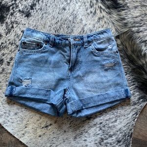Super cute distressed jean shorts